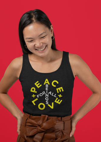 Peace + Love Sign Adult Unisex Tank