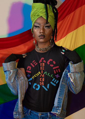 Peace + Love Sign Adult Capsleeve Tee