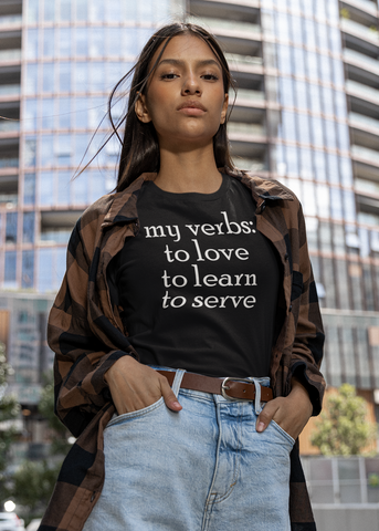 My Verbs Adult Capsleeve Tee