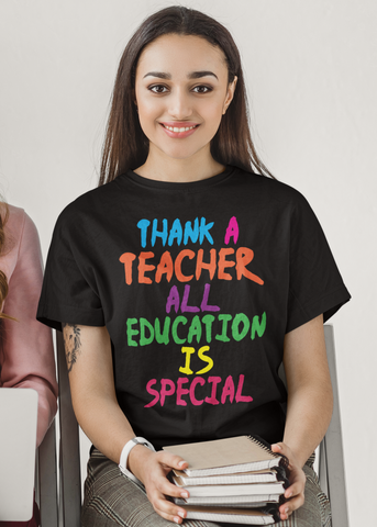 Thank A Teacher Adult Capsleeve Tee